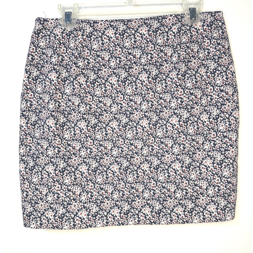 Banana Republic Mini Skirt Womens 10 Navy  Floral Excellent Ditsy Print ALine